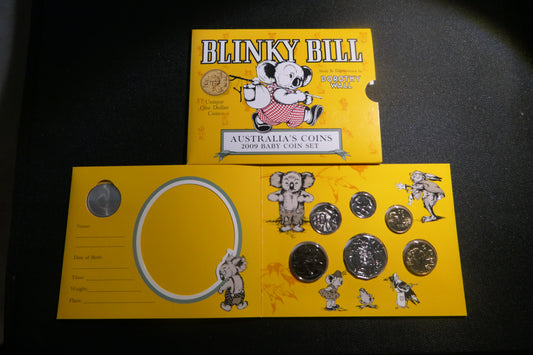 2009 Royal Australian Mint Blinky Bill Baby Coin Set front