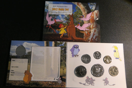 2012 Royal Australian Mint Baby Coin Set — Elsa & Australian Animals front