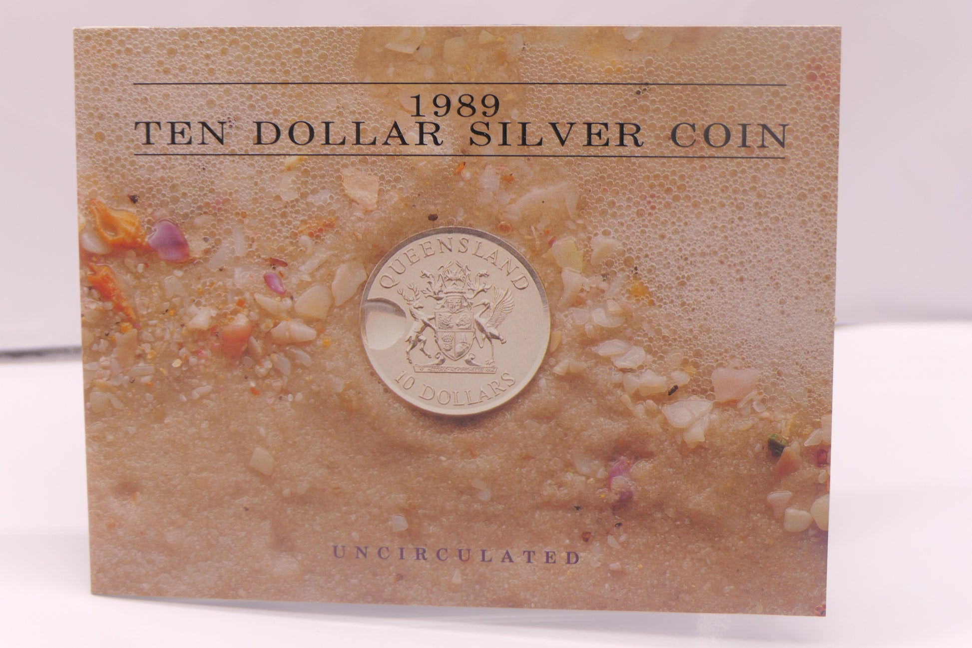 1989 Ten Dollar Silver Coin Queensland Uncirculated front