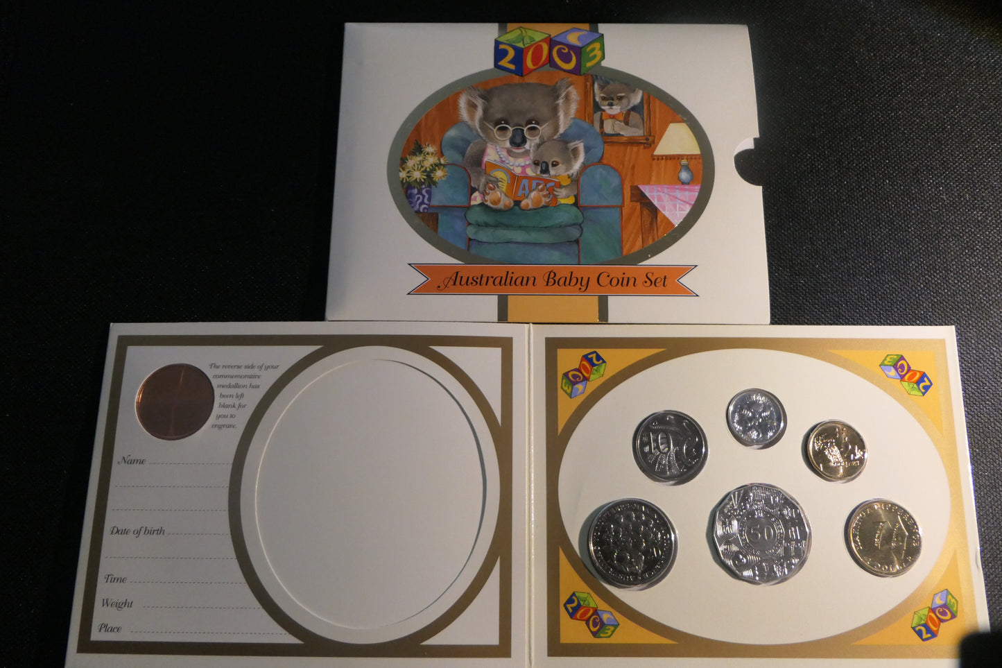 2003 Royal Australian Mint Australian Baby Coin Set Uncirculated front