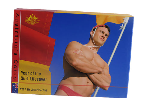 2007 Royal Australian Mint Six Coin Proof Set — Year of the Surf Lifesaver front