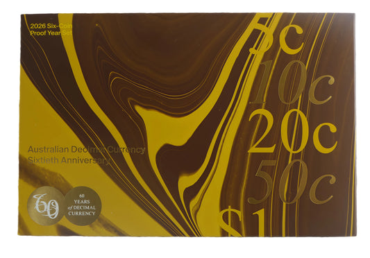 2026 Royal Australian Mint Six Coin Proof Year Set — Australian Decimal Currency 60th Anniversary front