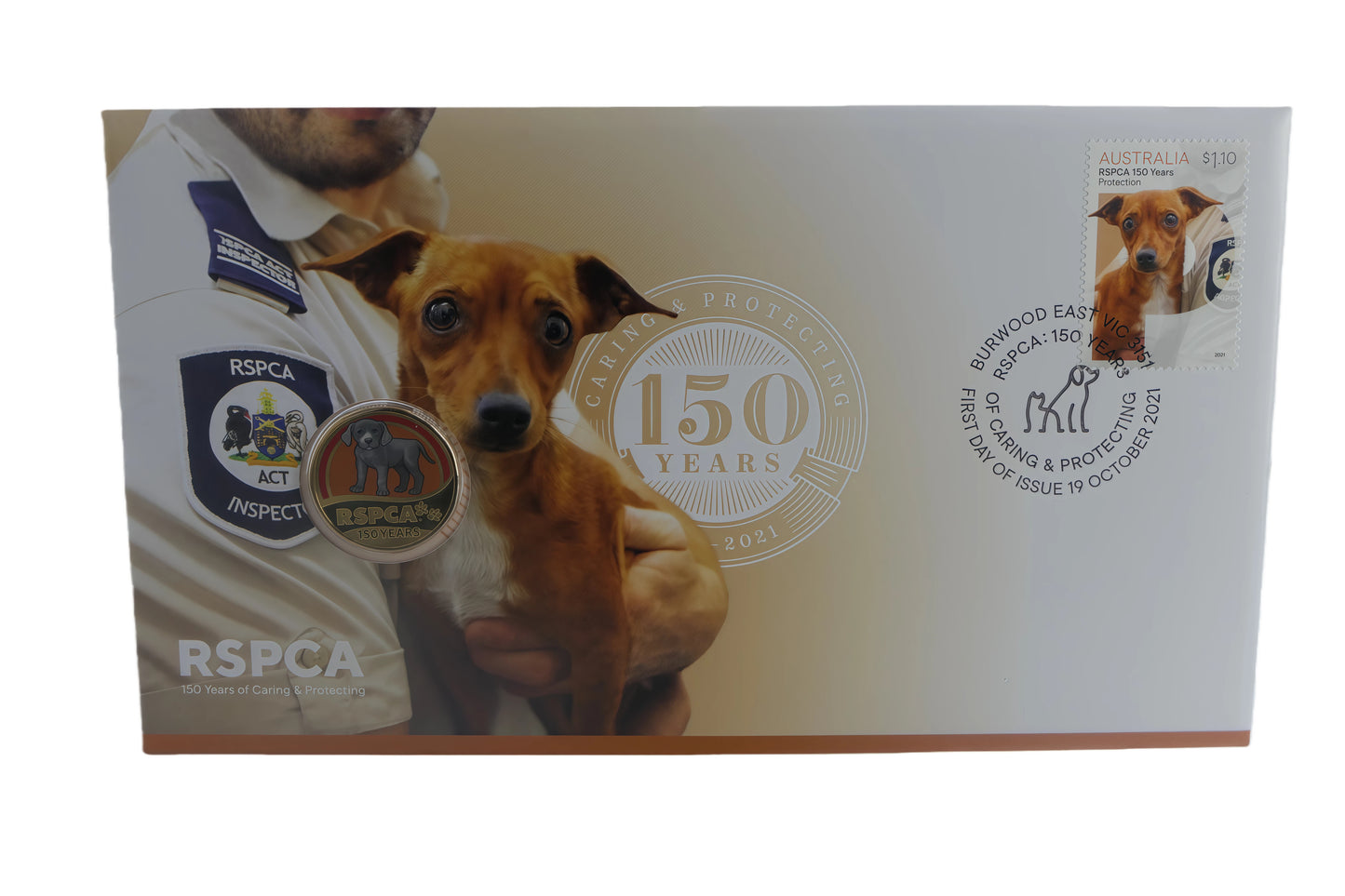 Rspca 150 Years of Caring & Protecting PNC — Dog front