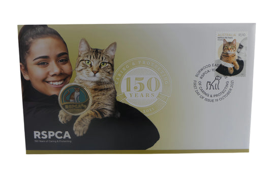 Rspca 150 Years of Caring & Protecting PNC — Cat front