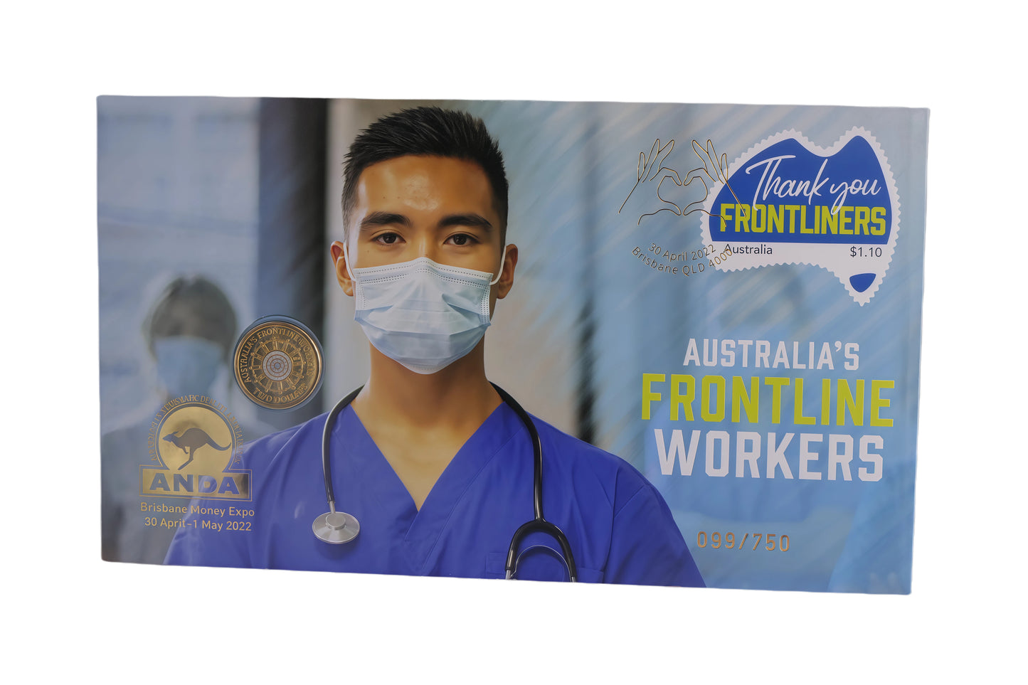 Australia's Frontline Workers PNC (049/750) — ANDA Brisbane Money Expo 2022 front