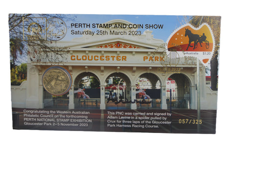 Gloucester Park Harness Racing PNC — Perth Stamp & Coin Show 2023 (057/325) front