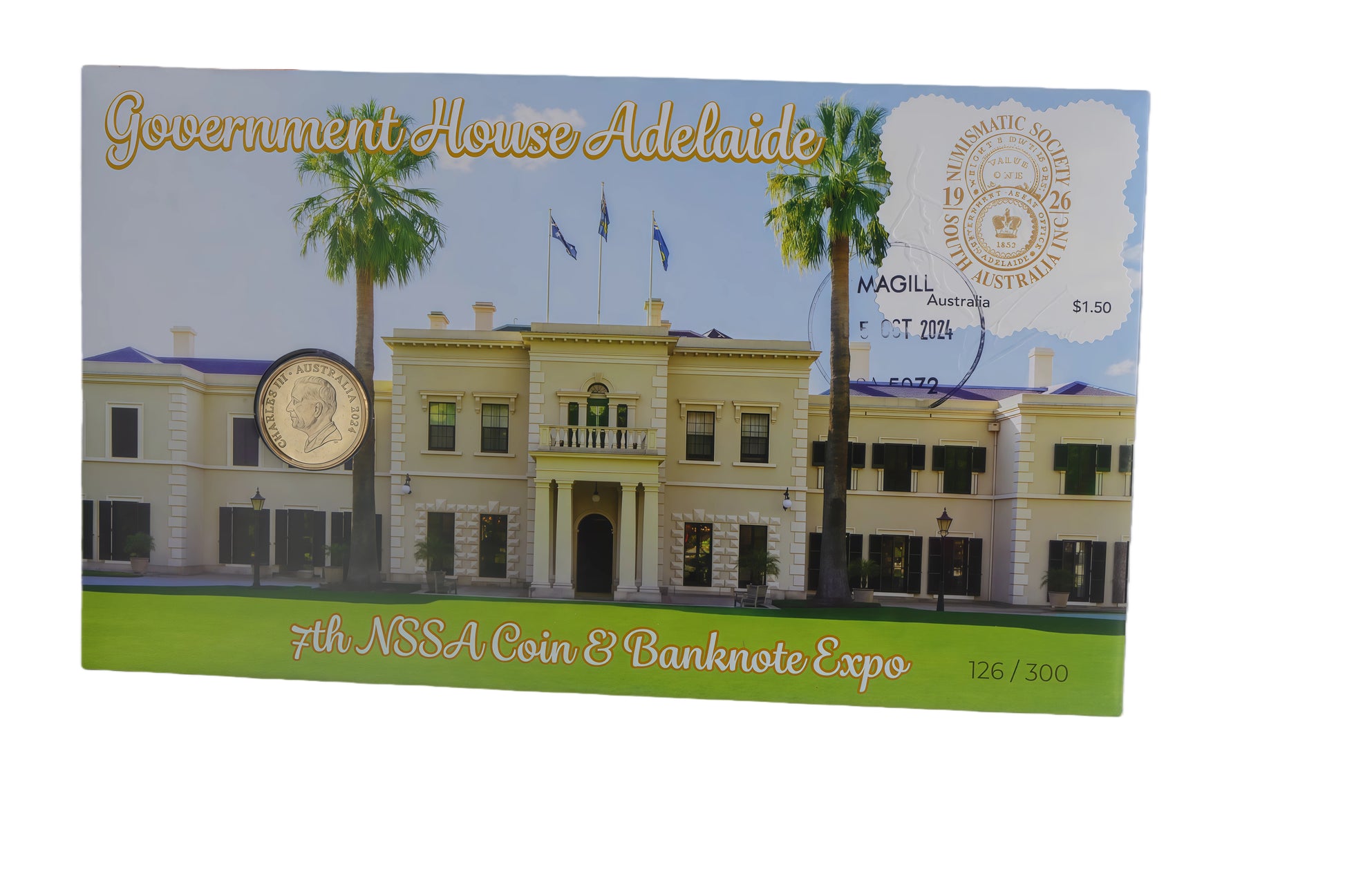 Government House Adelaide — 7th Nssa Coin & Banknote Expo PNC (126/300) front