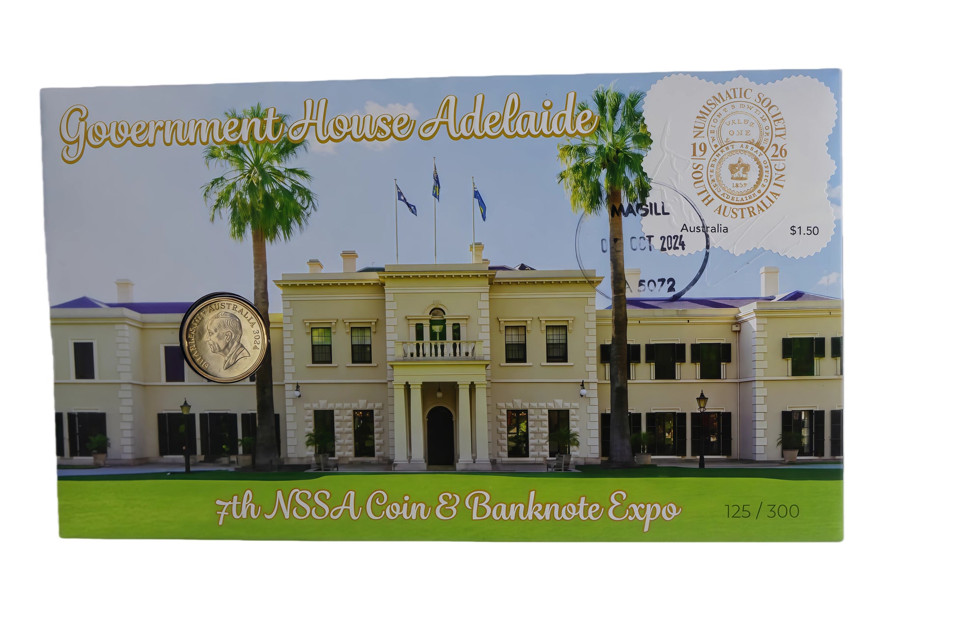 Government House Adelaide — 7th Nssa Coin & Banknote Expo PNC (125/300) front