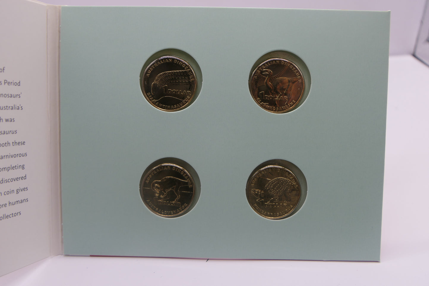 Royal Australian Mint Australian Dinosaurs 2022 $1 Uncirculated Four-Coin Collection reverse