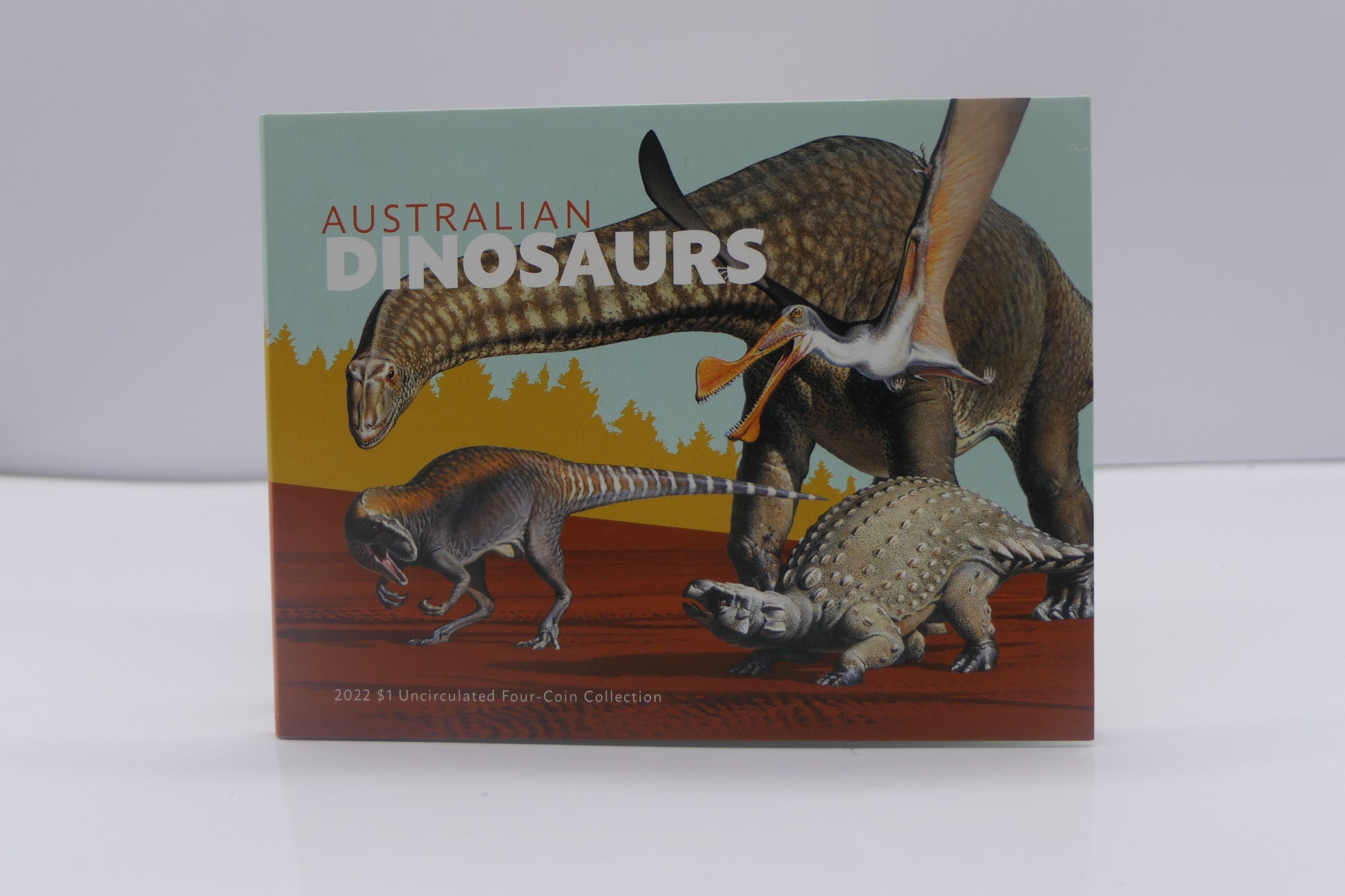 Royal Australian Mint Australian Dinosaurs 2022 $1 Uncirculated Four-Coin Collection front