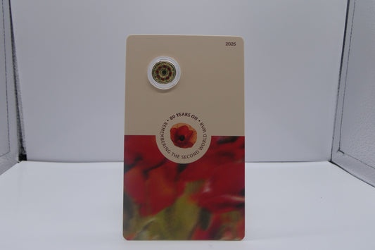 2025 Royal Australian Mint $2 Coin Card — 80 Years on, Remembering the Second World War front