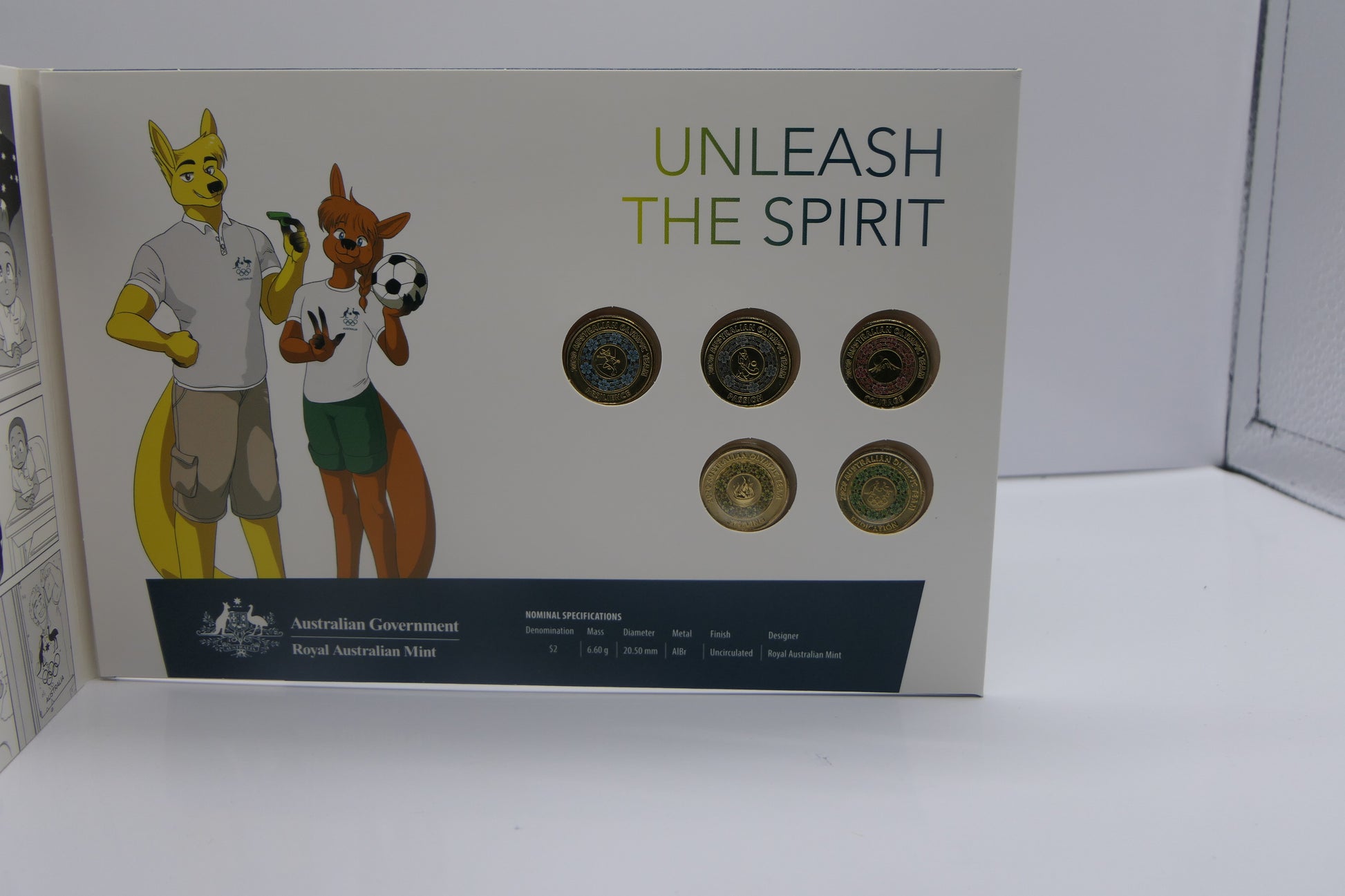 Royal Australian Mint Unleash the Spirit — Australia 2020 Coloured Coin Collection — Olympic Games Tokyo reverse