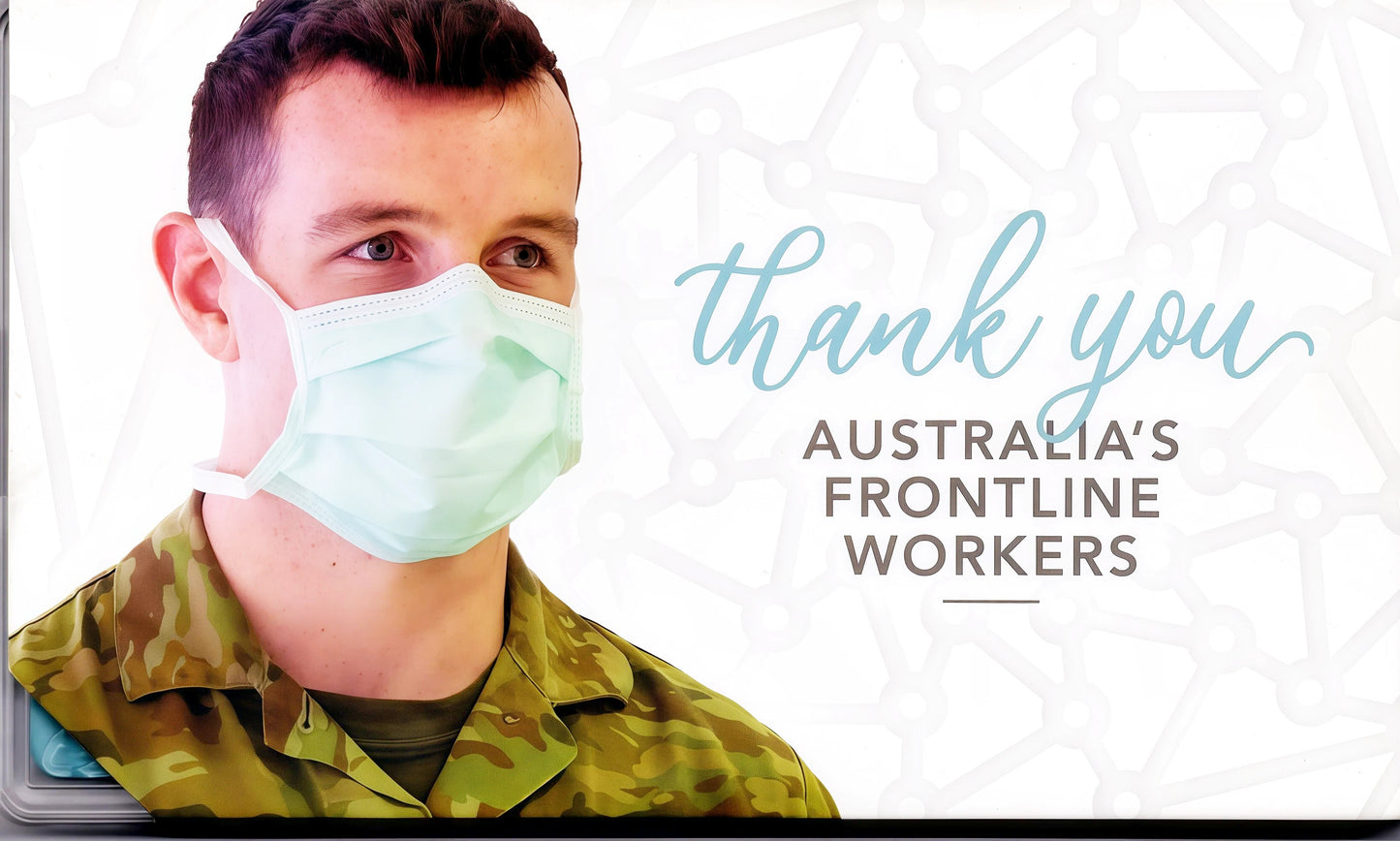 2021 Thank You Australia's Frontline Workers Uncirculated Coin Set — Royal Australian Mint front