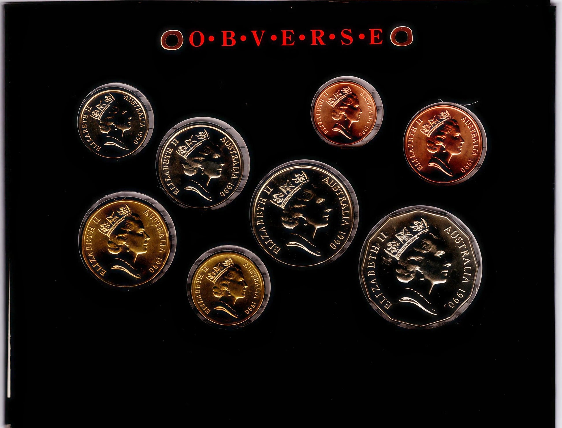 1990 Coin Set Uncirculated — Royal Australian Mint reverse