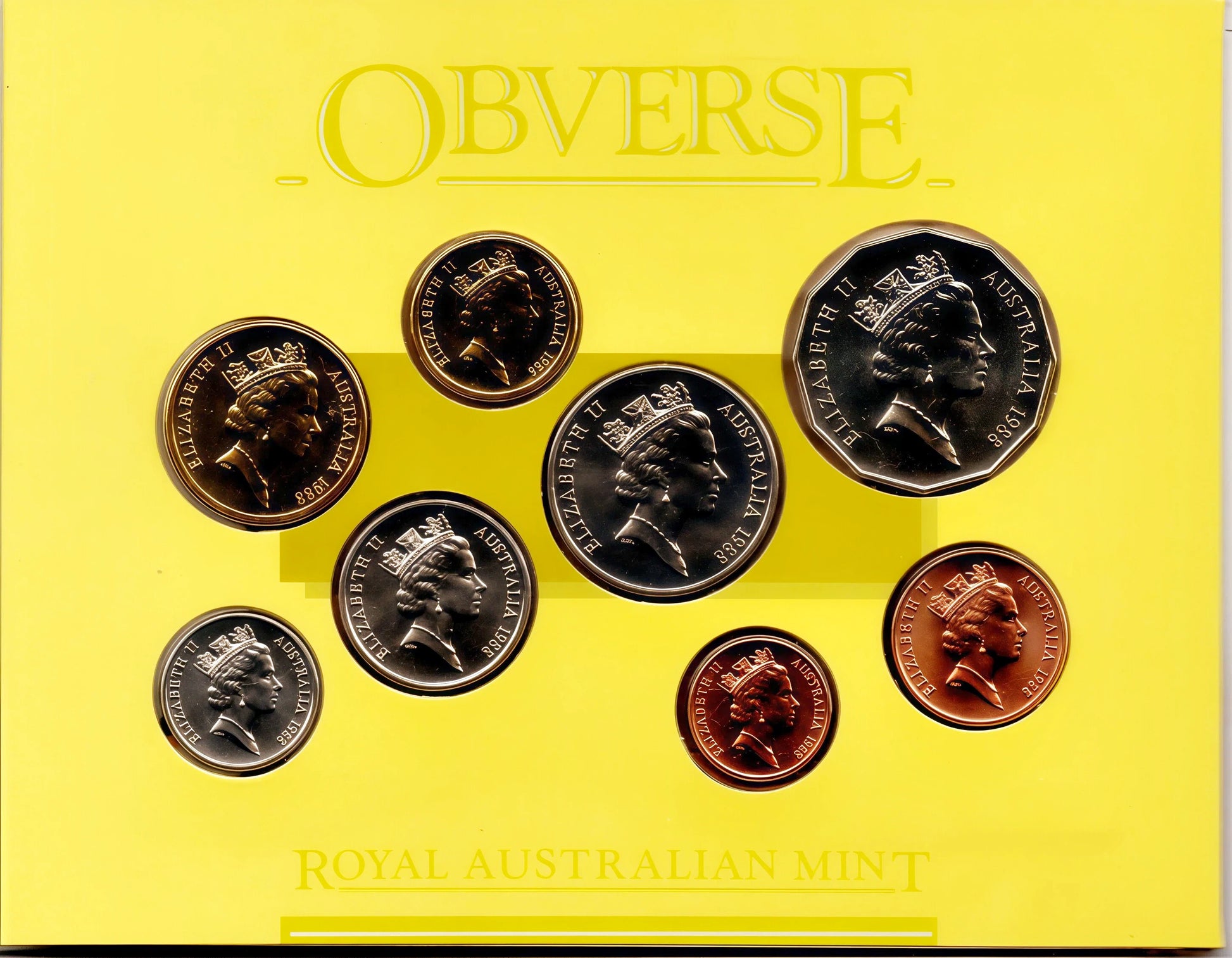 1988 Mint Set — the Australian International Coin Fair 1988 — Royal Australian Mint reverse