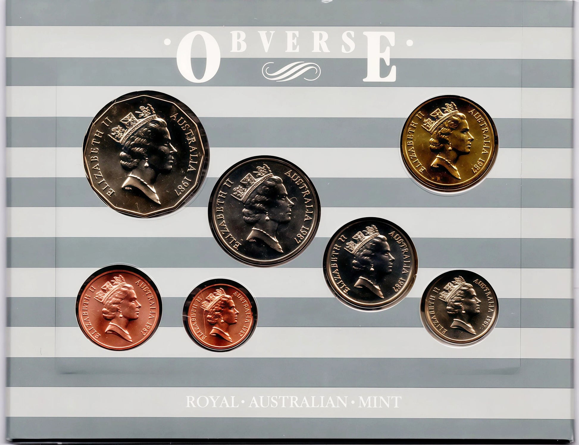 1987 Mint Set — Uncirculated Coin Collection — Royal Australian Mint reverse