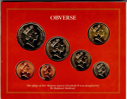 1986 Royal Australian Mint Uncirculated Coin Collection — International Year of Peace reverse