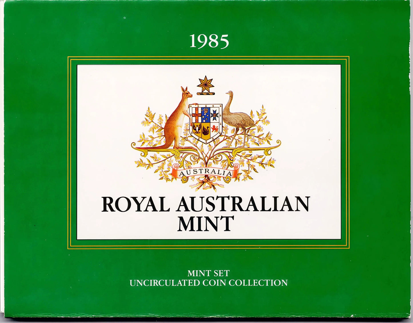 1985 Royal Australian Mint Mint Set — Uncirculated Coin Collection — First Year Makloüf Portrait front