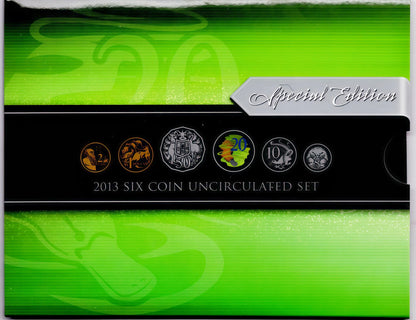 2013 RAM Six Coin Proof Set - coloured 20c Coin Edition