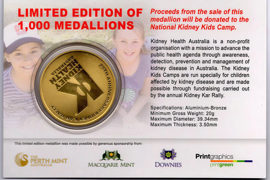 Kidney Car Rally Coin Card reverse