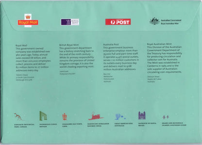 2005 World Heritage Sites PNC — Australia Post & Royal Mail Joint Issue reverse