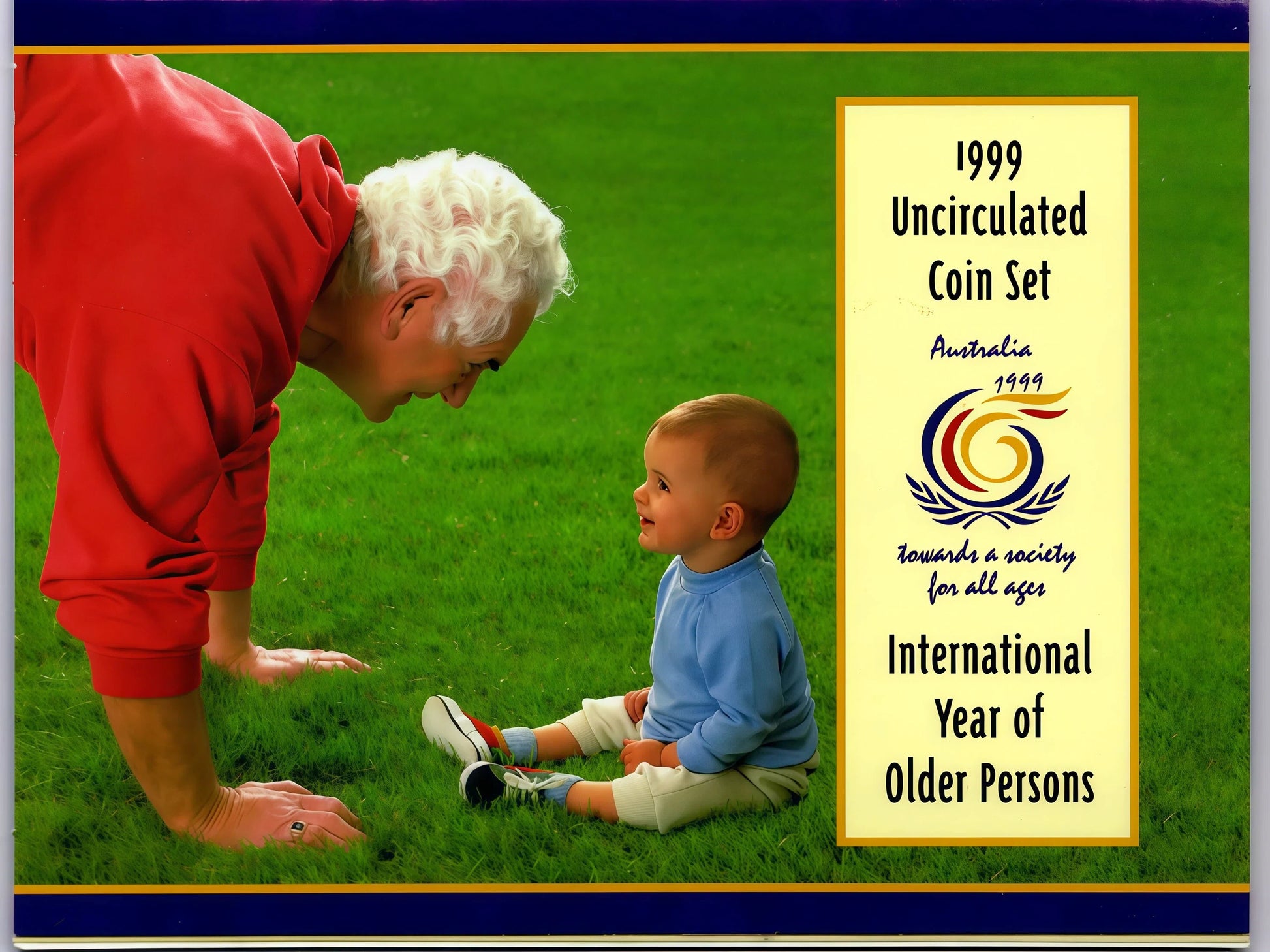 1999 Royal Australian Mint Uncirculated Coin Set — International Year of Older Persons front