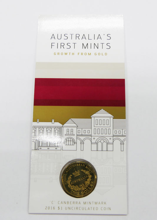 2016 Australia's First Mint $1 'c' Mint Mark front