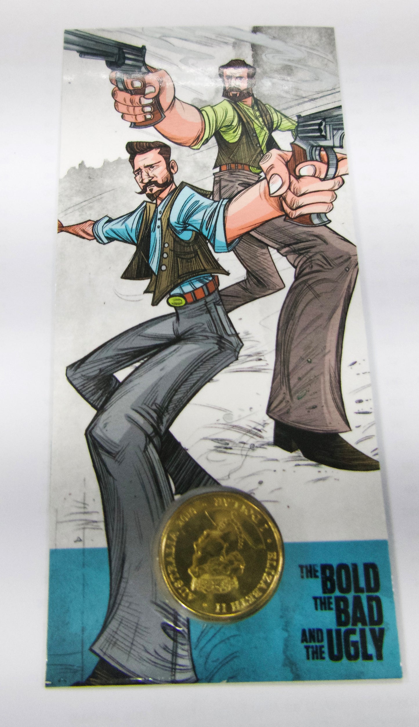 2019 Royal Australian Mint the Bad,Bald,Ugly $1 'c' Mm the Kenniff Brothers front