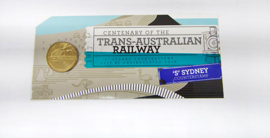 2017 $1 Trans-Australia Railway 's' Mm Counterstamp front