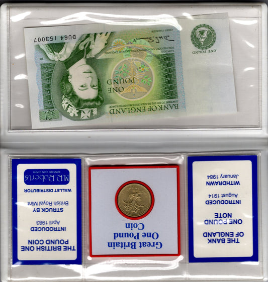 Farewell to the £1 Note, Welcome to the £1 Coin — United Kingdom Presentation Set reverse