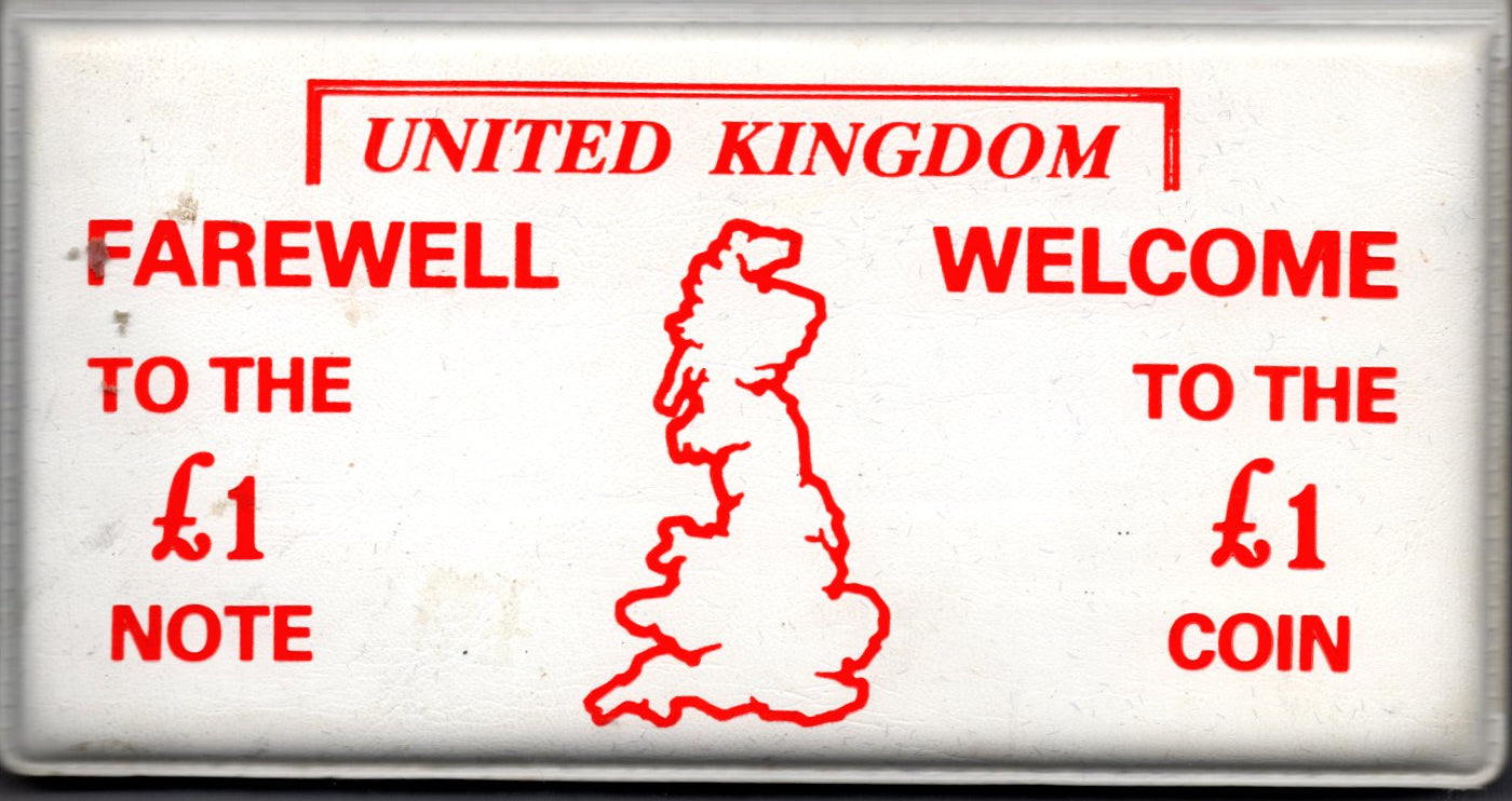 Farewell to the £1 Note, Welcome to the £1 Coin — United Kingdom Presentation Set front