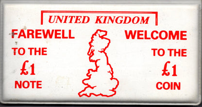 Farewell to the £1 Note, Welcome to the £1 Coin — United Kingdom Presentation Set front