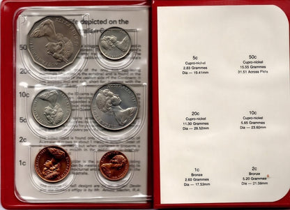 1982 Royal Australian Mint Uncirculated Coin Set reverse