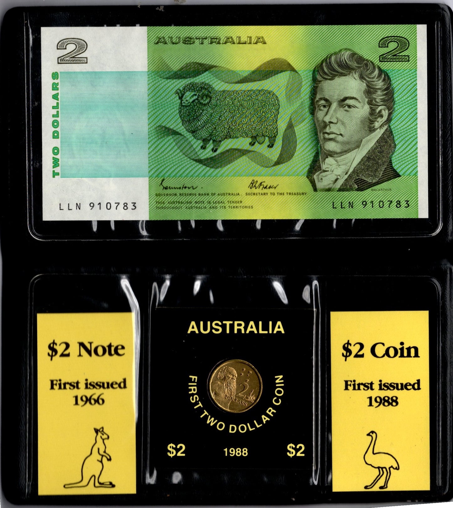 the First and Last Australian Two Dollar Currency front