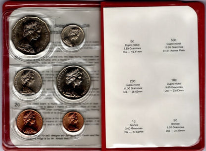 1979 Royal Australian Mint Uncirculated Coin Set reverse