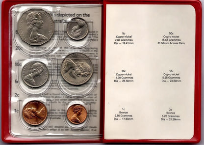 1973 Royal Australian Mint Uncirculated Coin Set reverse