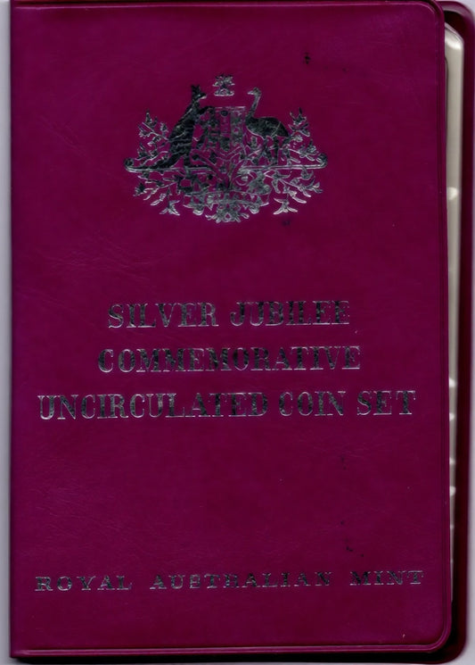 Queen Elizabeth II Silver Jubilee 1977 Uncirculated Coin Set front