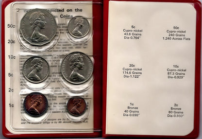1978 Royal Australian Mint Uncirculated Coin Set reverse