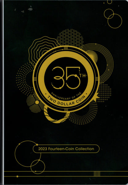 2023 Royal Australian Mint Fourteen-Coin Collection — 35th Anniversary of the Two Dollar Coin front