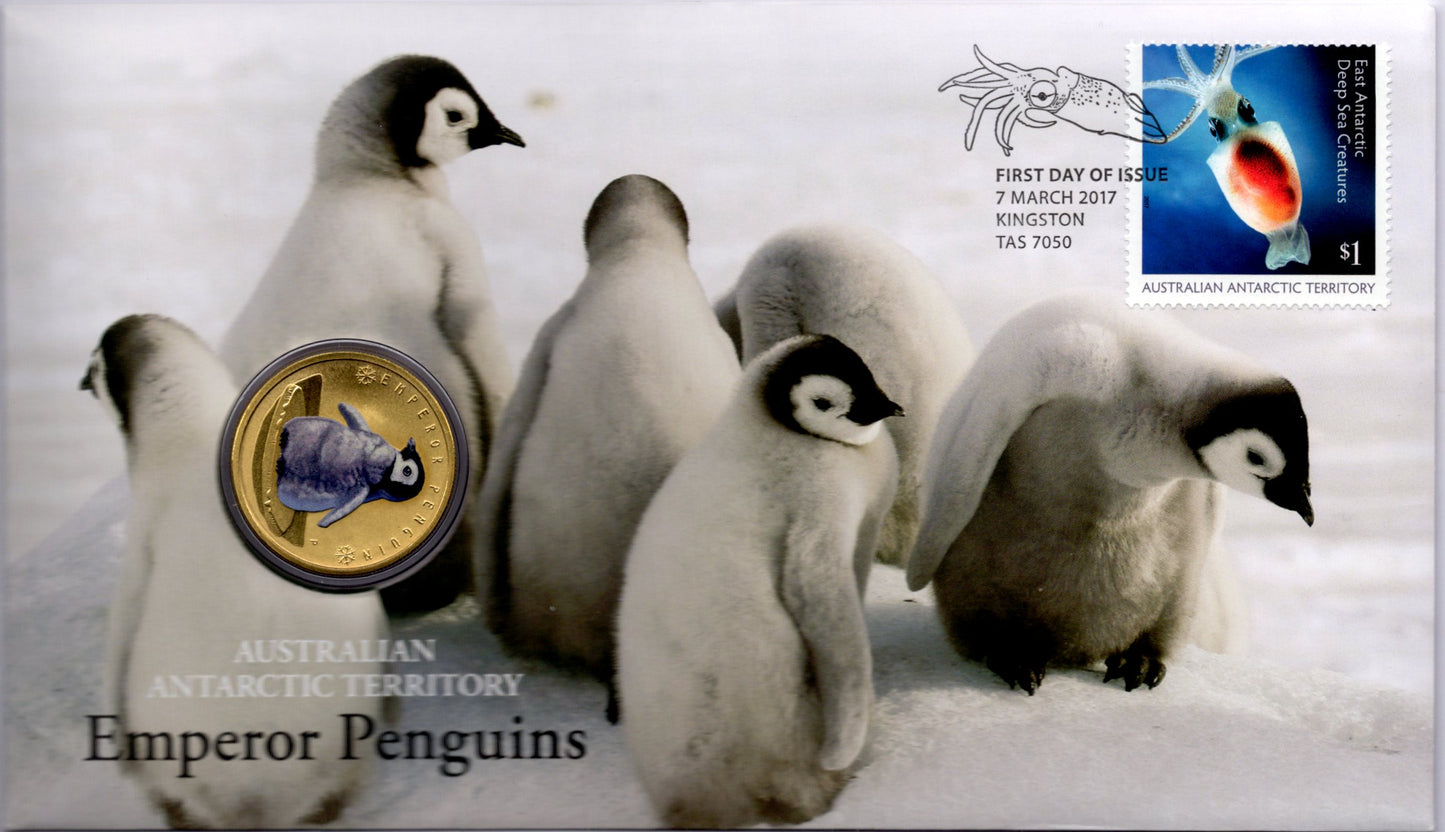 Australia Post Australian Antarctic Territory — Emperor Penguins 2017 PNC front