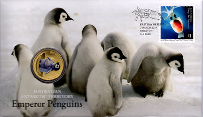 Australia Post Australian Antarctic Territory — Emperor Penguins 2017 PNC front