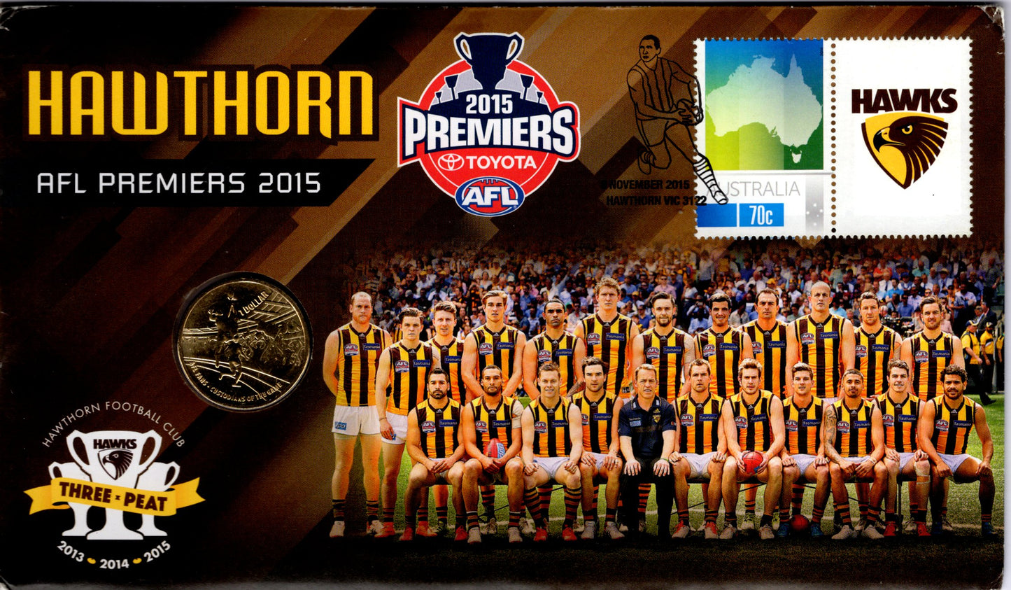 Australia Post Hawthorn Hawks AFL Premiers 2015 Three-Peat PNC front