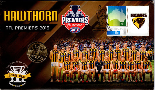 Australia Post Hawthorn Hawks AFL Premiers 2015 Three-Peat PNC front