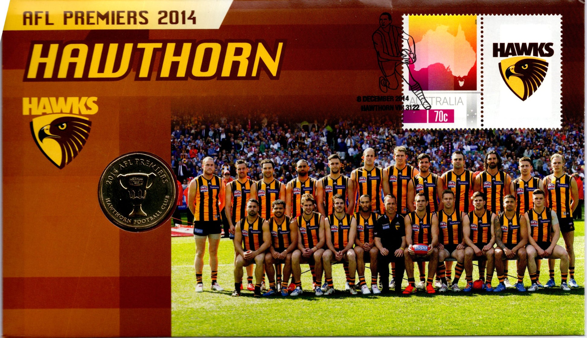 Australia Post Hawthorn Hawks AFL Premiers 2014 PNC front