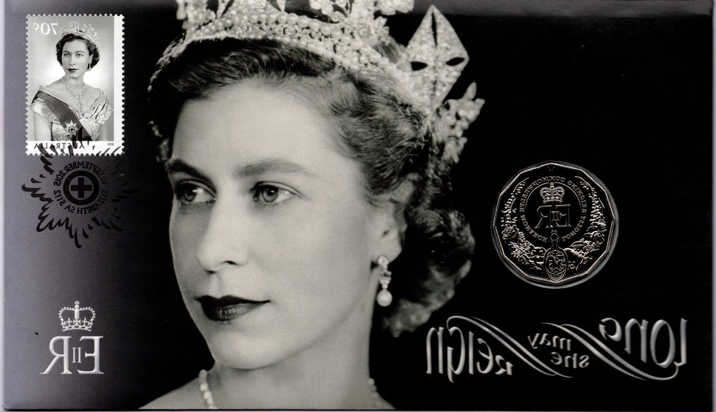 Australia Post Queen Elizabeth II — Longest Reigning Monarch 2015 PNC front