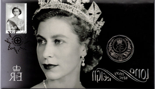 Australia Post Queen Elizabeth II — Longest Reigning Monarch 2015 PNC front