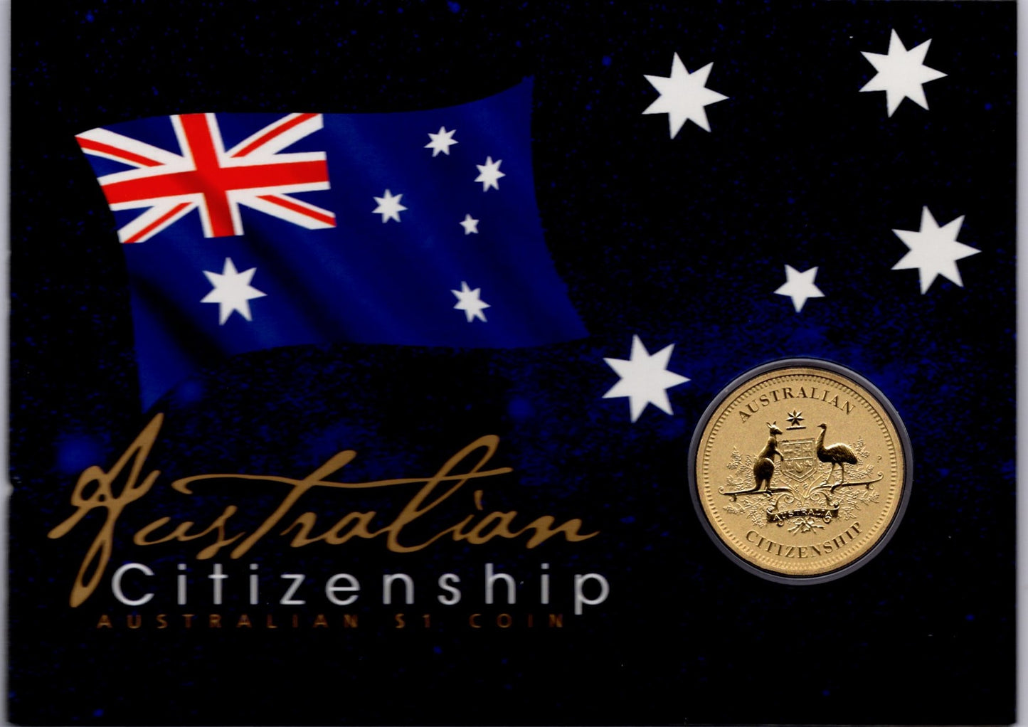 2016 Royal Australian Mint Australian Citizenship $1 Coin Card front