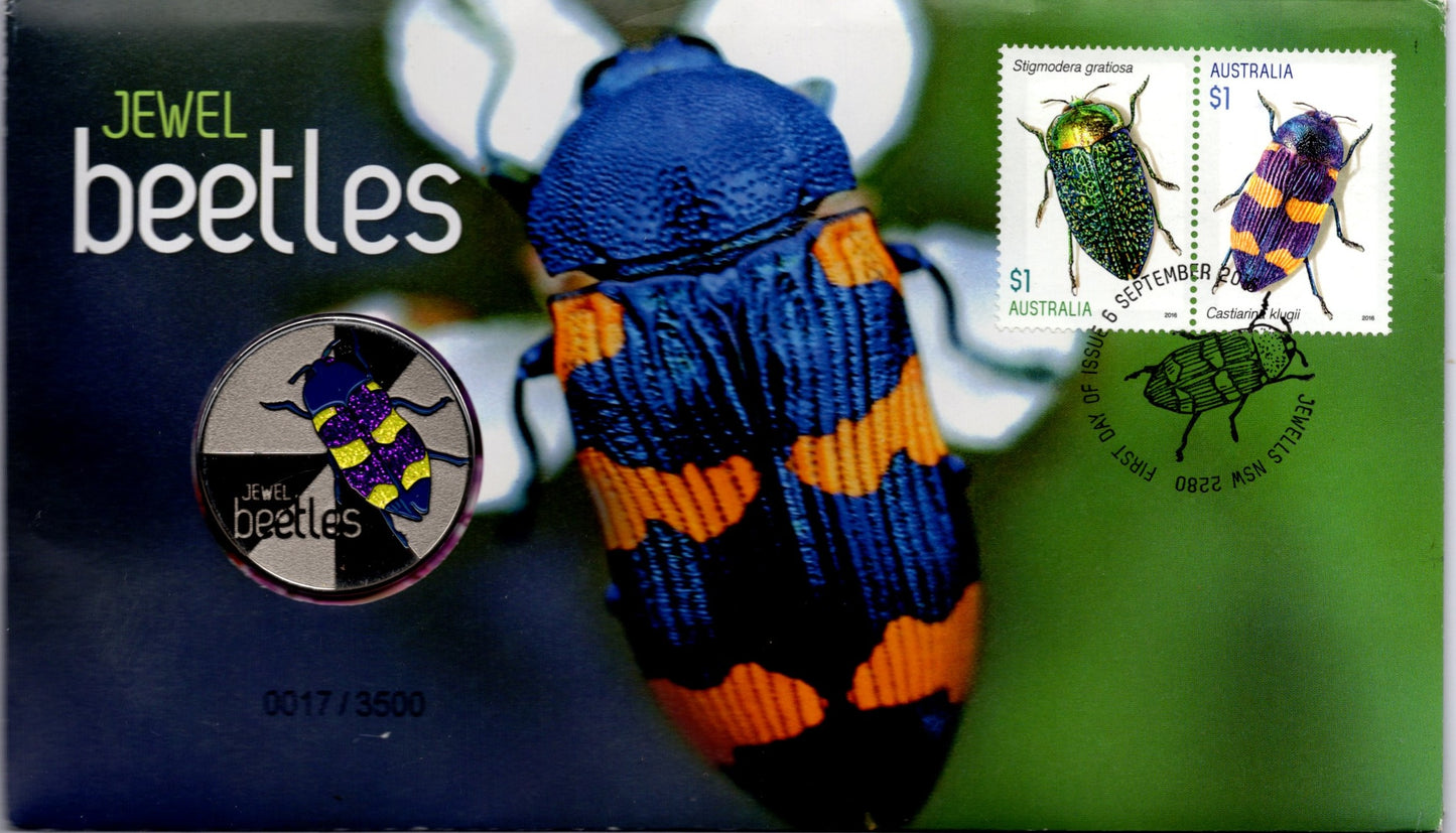 2016 Australia Post Jewel Beetles PNC front