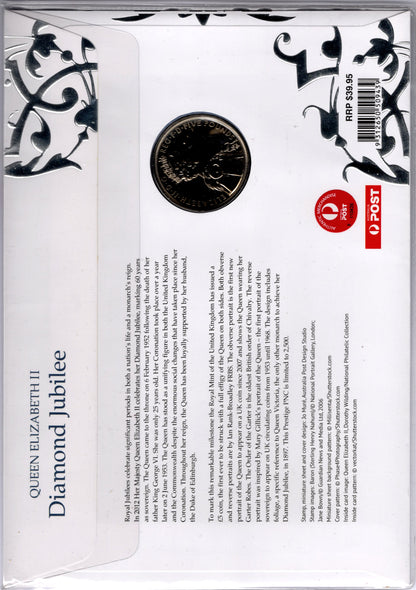 2012 Australia Post Queen Elizabeth II Diamond Jubilee PNC reverse