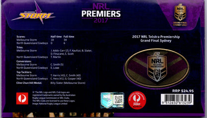 2017 Australia Post NRL Premiers Melbourne Storm PNC reverse